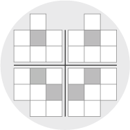 Sudoku-Motiv Smiley online lösen